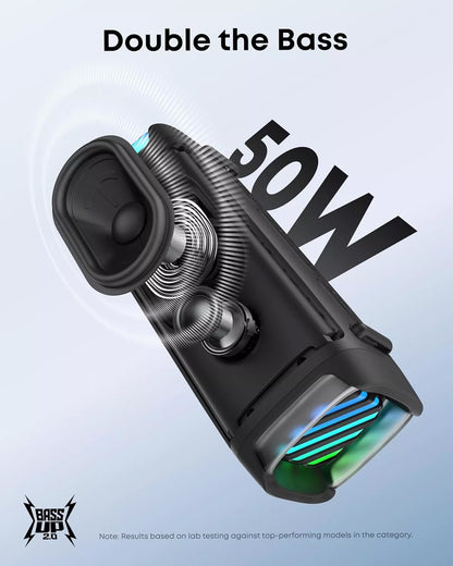 Prenosni Bluetooth zvočnik Anker SoundCore Boom 3i, 50W, RGB, vodoodporen, črn D5100010