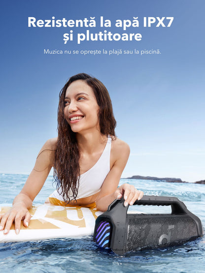 Prenosni Bluetooth zvočnik Anker SoundCore Boom 2 Plus Nova različica, 140W, TWS, RGB, vodoodporen, črn A3134012