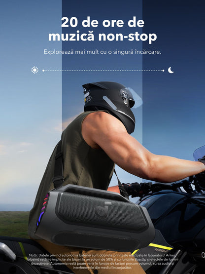 Prenosni Bluetooth zvočnik Anker SoundCore Boom 2 Plus Nova različica, 140W, TWS, RGB, vodoodporen, črn A3134012