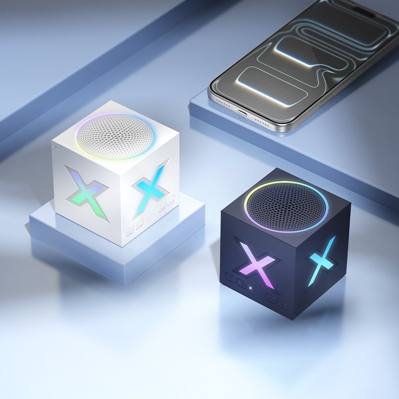 Prenosni Bluetooth zvočnik Borofone BR101 Rubik, 5W, TWS, RGB, modra