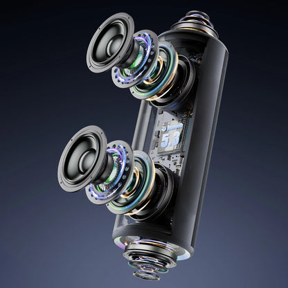 Prenosni Bluetooth zvočnik Dudao Y21, 2 x 5W, TWS, RGB, črn