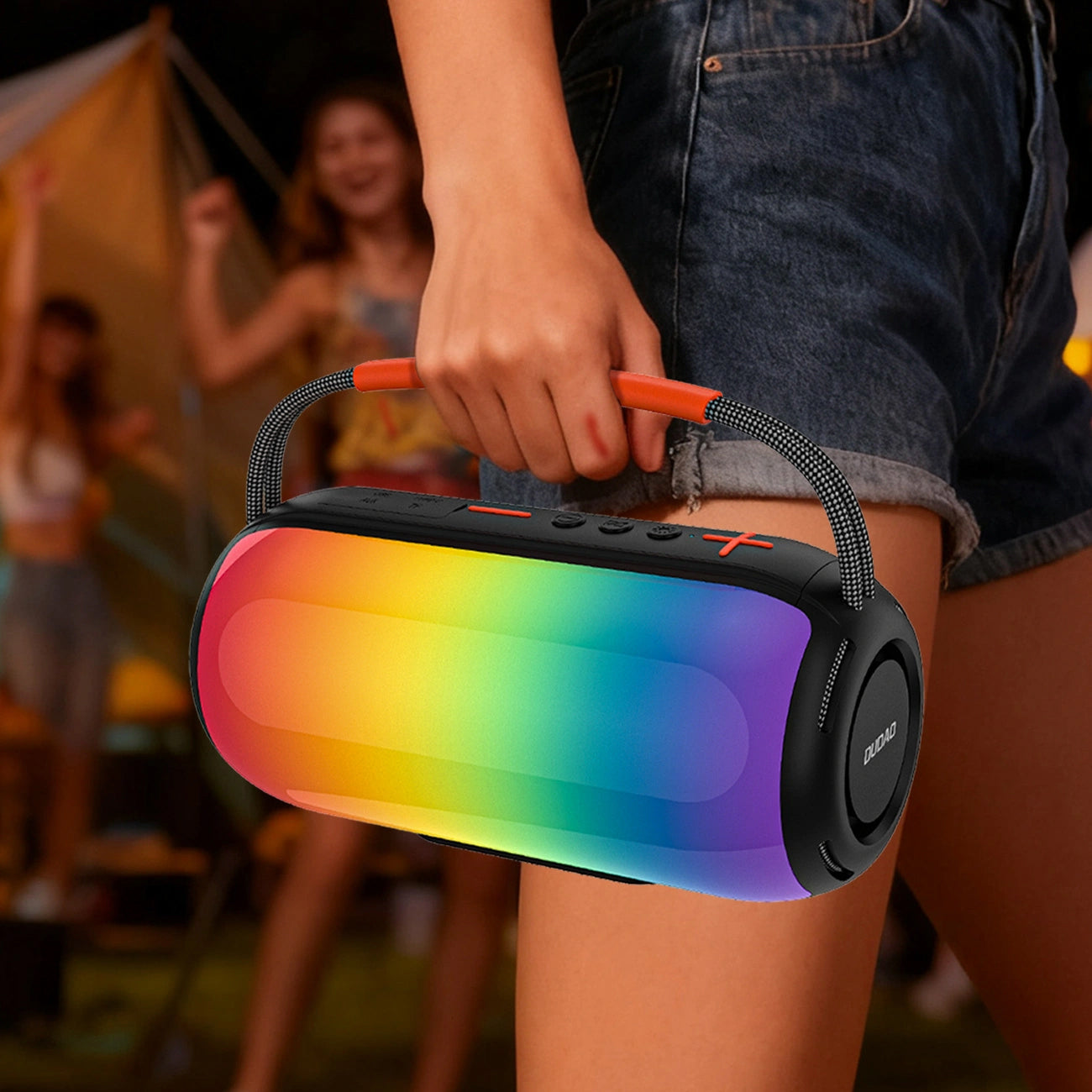 Prenosni Bluetooth zvočnik Dudao Y21, 2 x 5W, TWS, RGB, črn