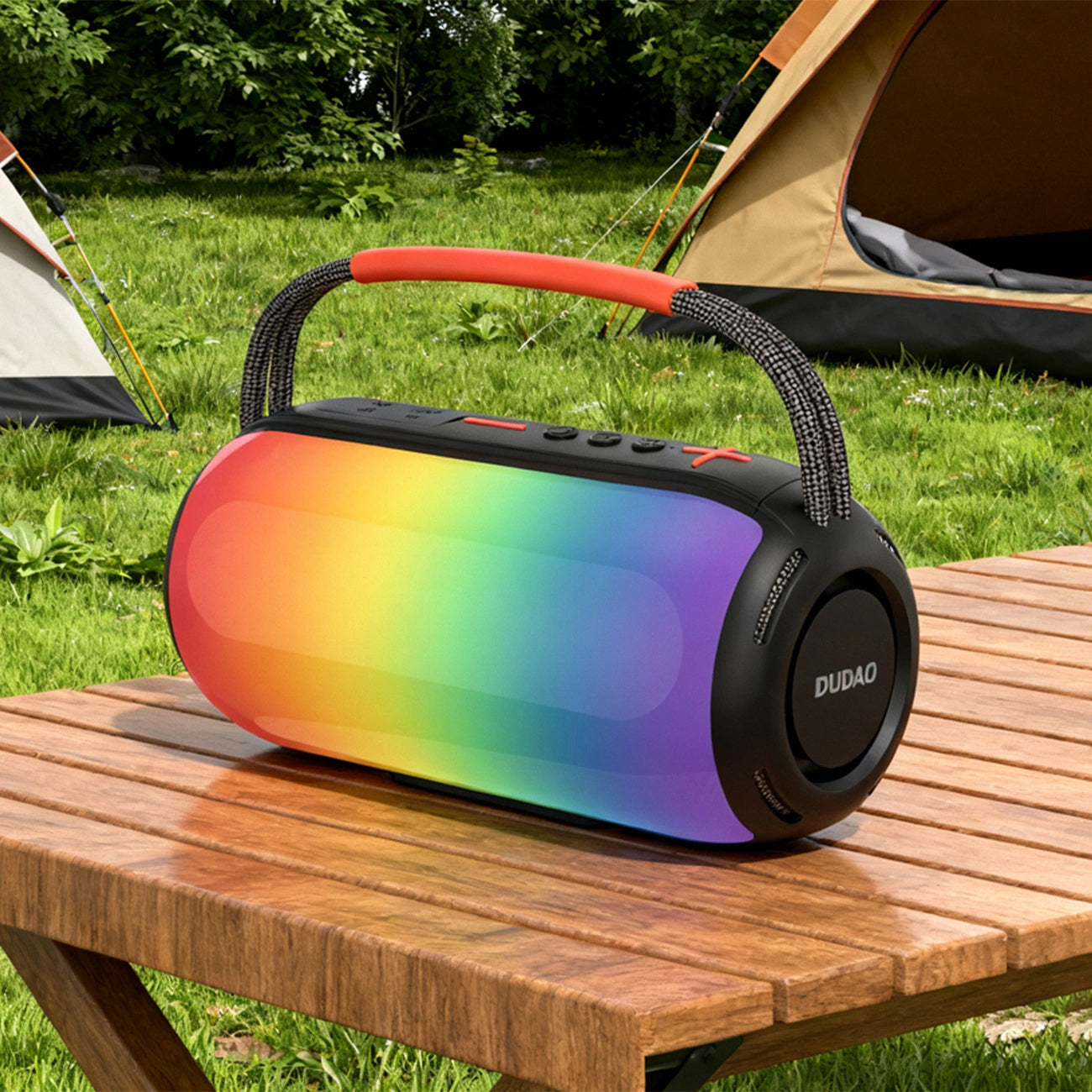 Prenosni Bluetooth zvočnik Dudao Y21, 2 x 5W, TWS, RGB, črn