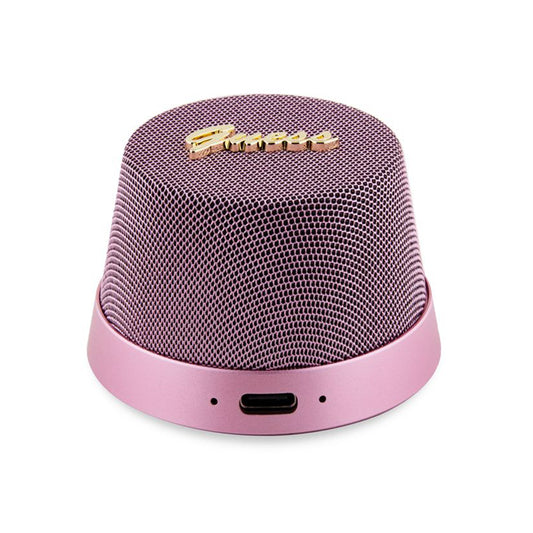 Prenosni Bluetooth zvočnik Guess Stand Magnetic Script Metal, 3W, Roza