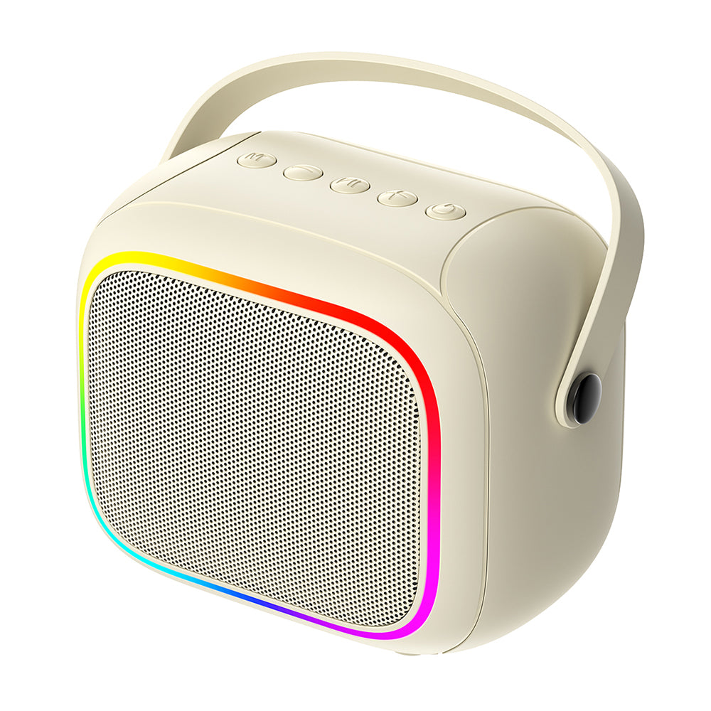 Prenosni Bluetooth zvočnik HAVIT SK818BT Karaoke, 5W, RGB, vodoodporen, bež