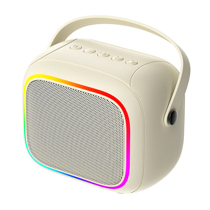 Prenosni Bluetooth zvočnik HAVIT SK818BT Karaoke, 5W, RGB, vodoodporen, bež