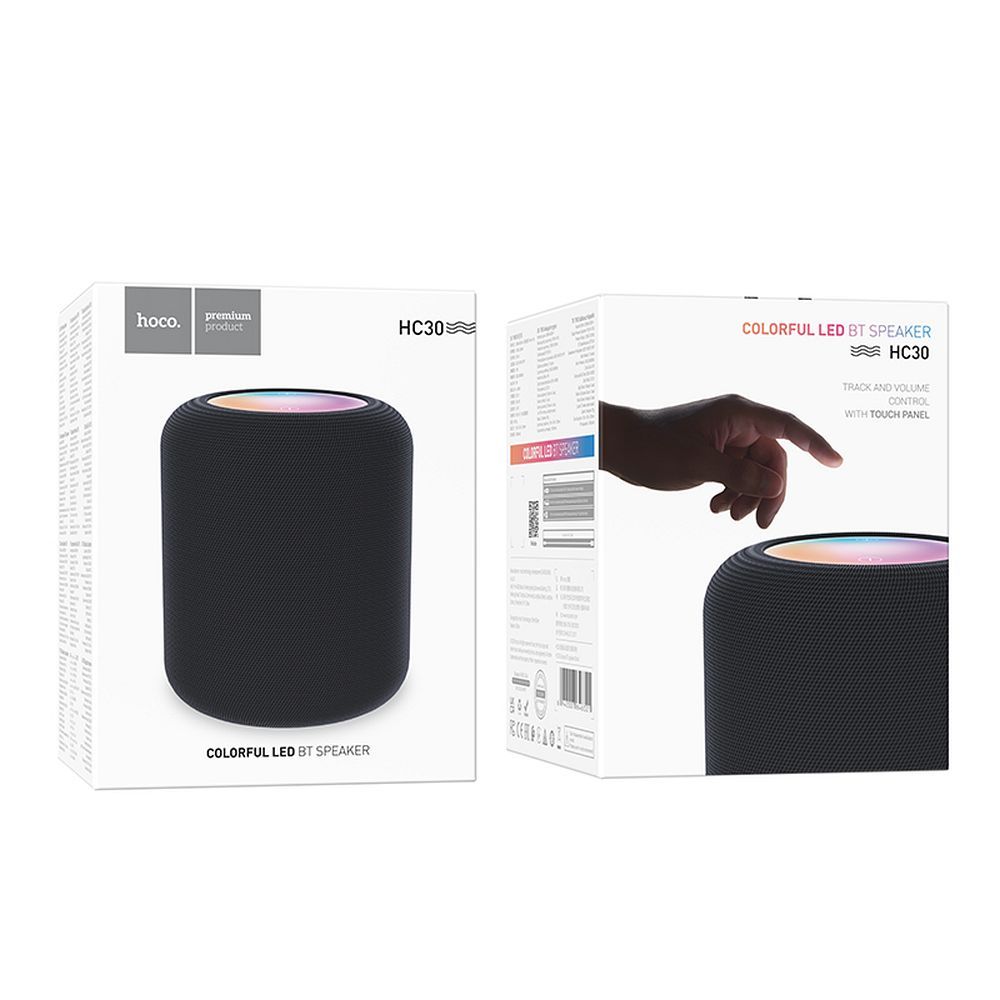 Prenosni Bluetooth zvočnik HOCO HC30, 5W, TWS, RGB, črn