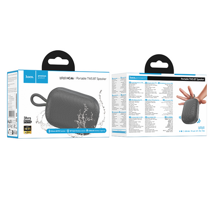 Prenosni Bluetooth zvočnik HOCO HC46, 7W, TWS, Siva
