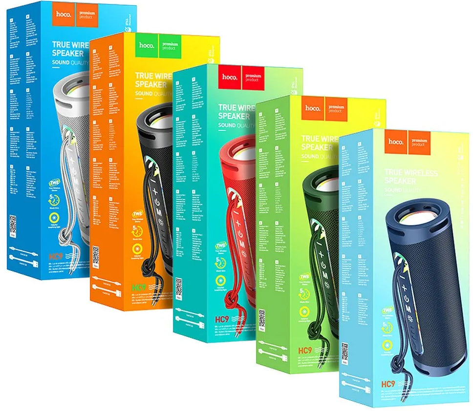 Prenosni Bluetooth zvočnik HOCO HC9 Dazzling Pulse Sports, 10W, TWS, RGB, Modra