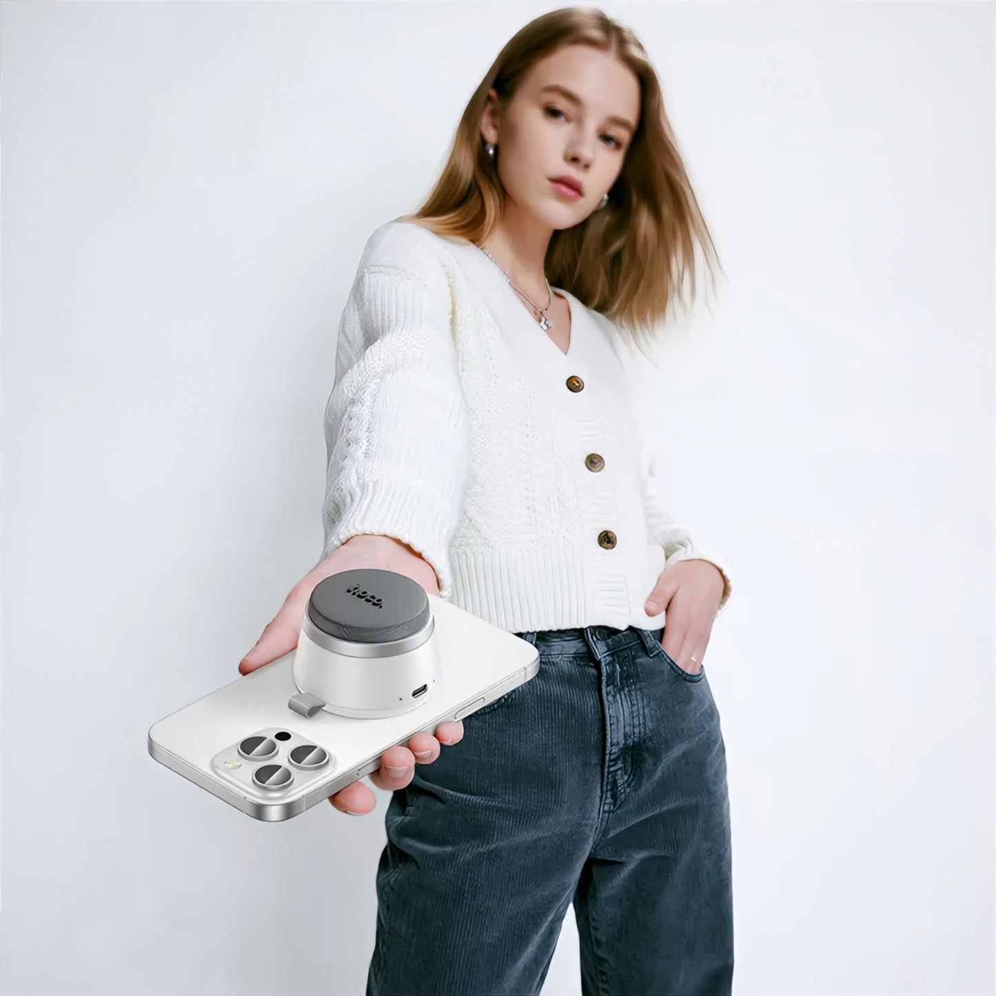 Prenosni Bluetooth zvočnik HOCO HC43 Mini Magnetic, 8W, TWS, Bel