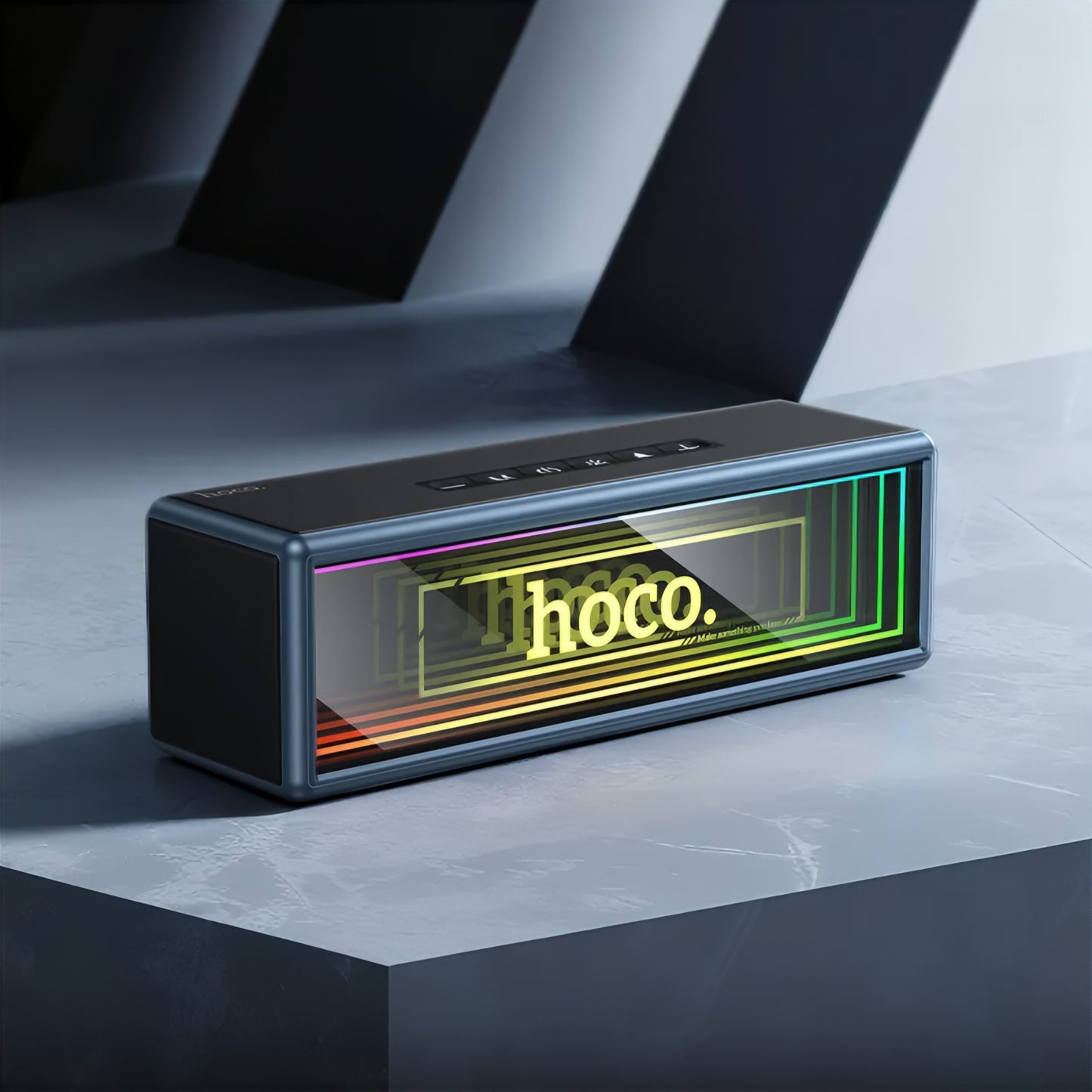 Prenosni Bluetooth zvočnik HOCO HC40, 2 x 10W, TWS, RGB, črn