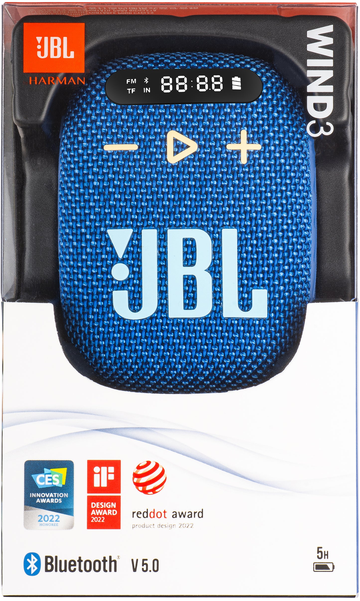 Prenosni Bluetooth zvočnik JBL Wind 3, 5W, Vodoodporen, Modra JBLWIND3BLU
