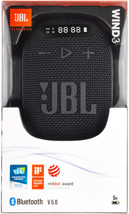 Prenosni Bluetooth zvočnik JBL Wind 3, 5W, Vodoodporen, Črn JBLWIND3