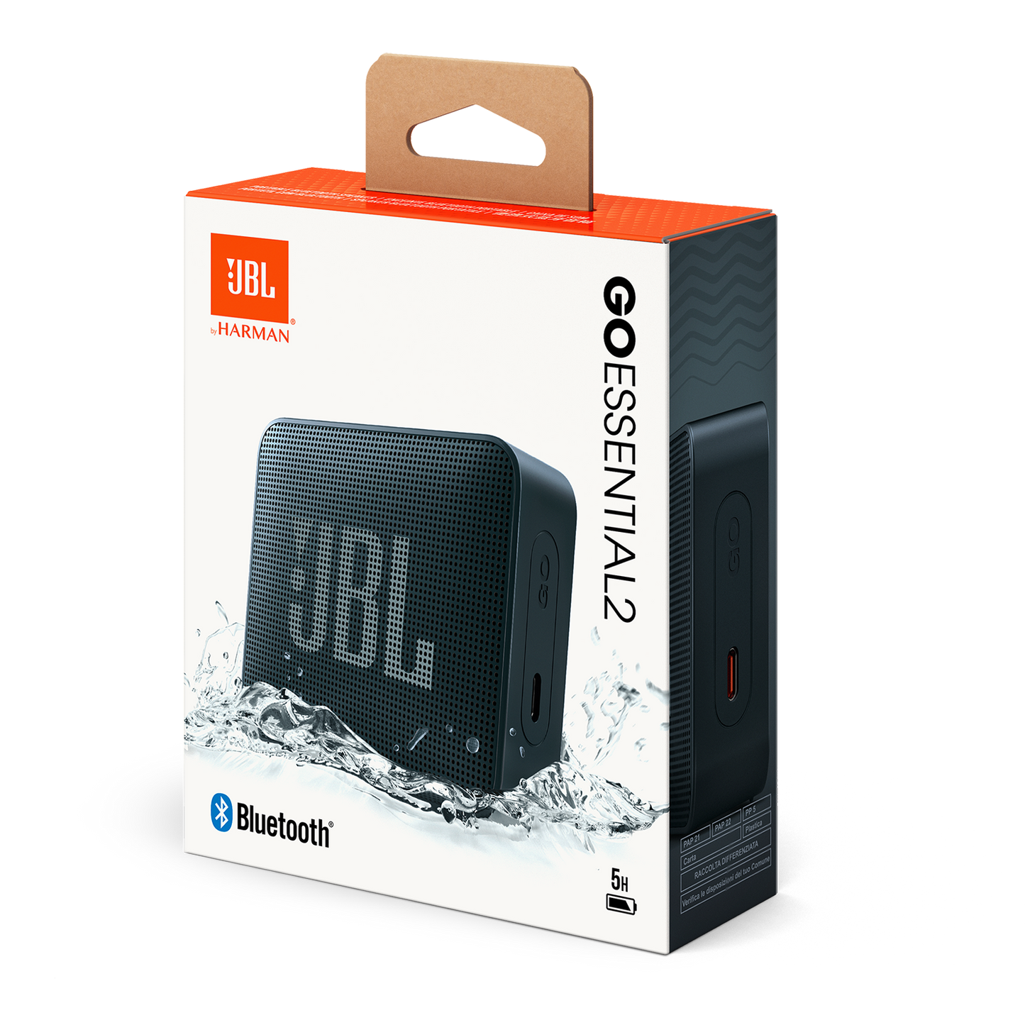 Prenosni Bluetooth zvočnik JBL Go Essential 2, 3.1W, Pro Sound, Vodoodporen, Črn JBLGOES2BLKCN