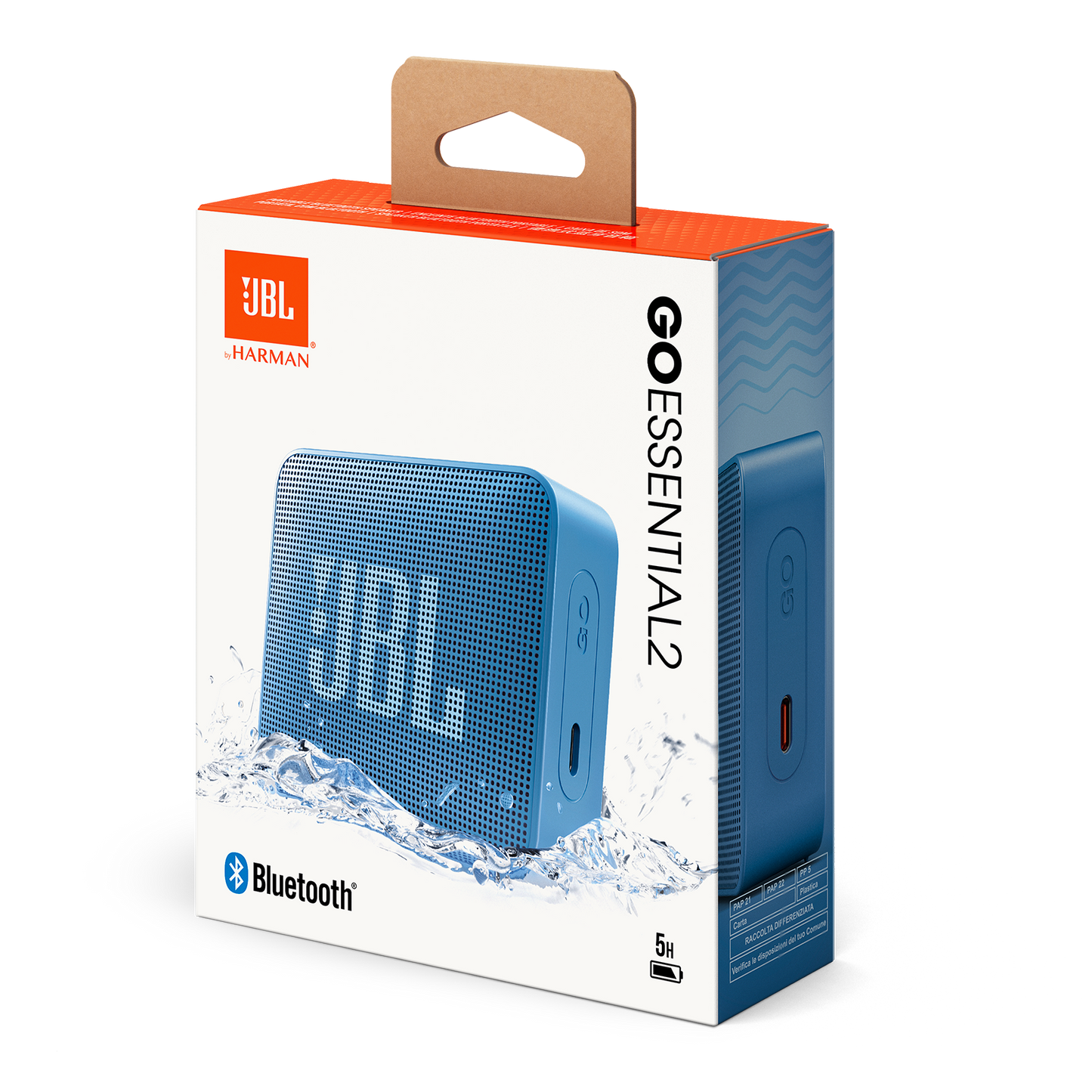 Prenosni Bluetooth zvočnik JBL Go Essential 2, 3.1W, Pro Sound, Vodoodporen, Modra JBLGOES2BLUCN