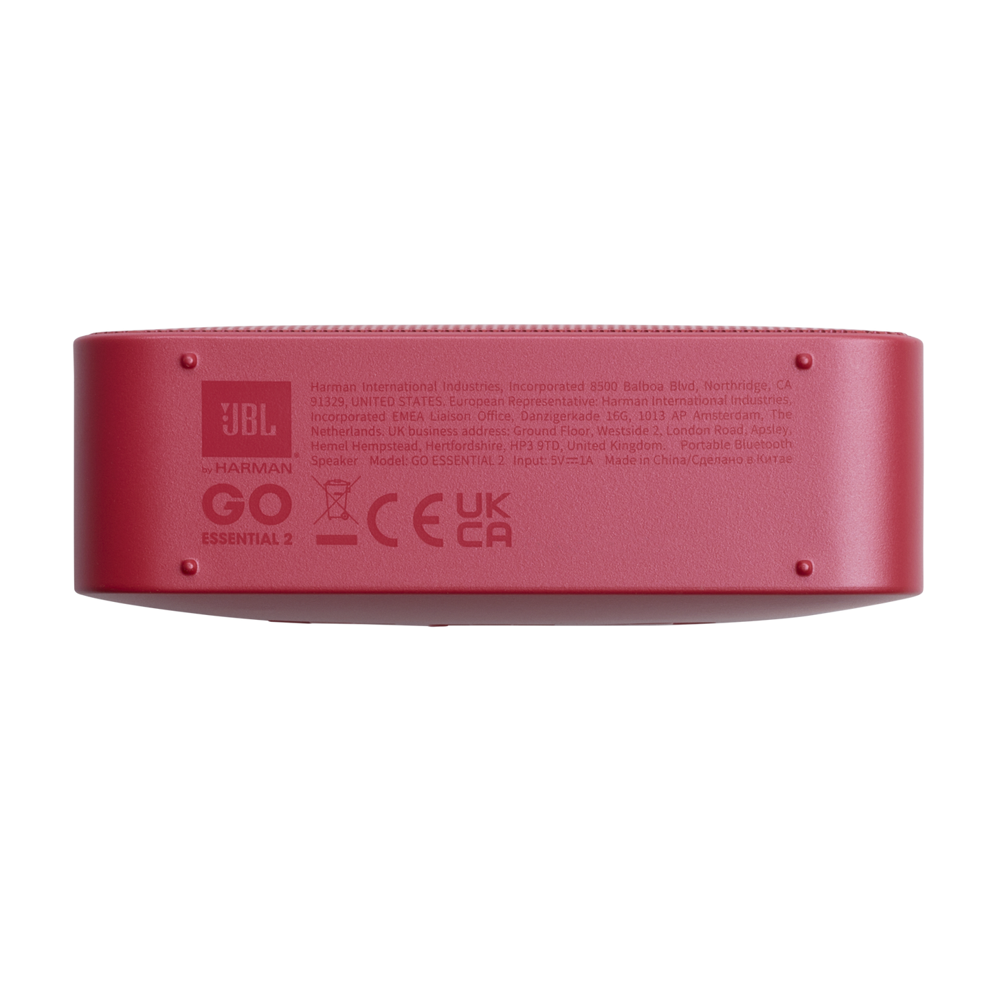 Prenosni Bluetooth zvočnik JBL Go Essential 2, 3.1W, Pro Sound, Vodoodporen, Rdeč JBLGOES2REDCN