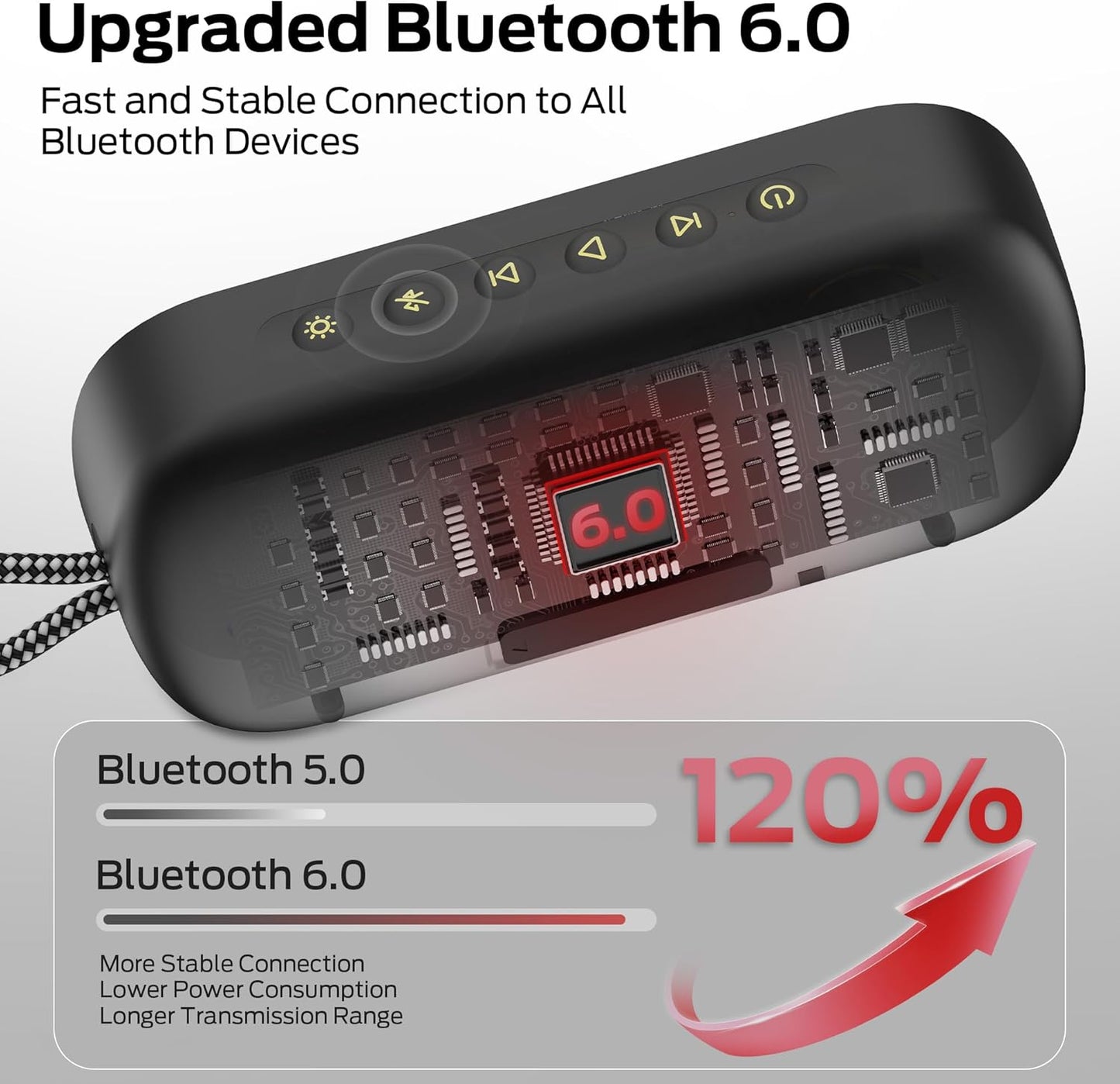 Prenosni Bluetooth zvočnik Monster S150 Plus, 40W, TWS, RGB, vodoodporen, črn