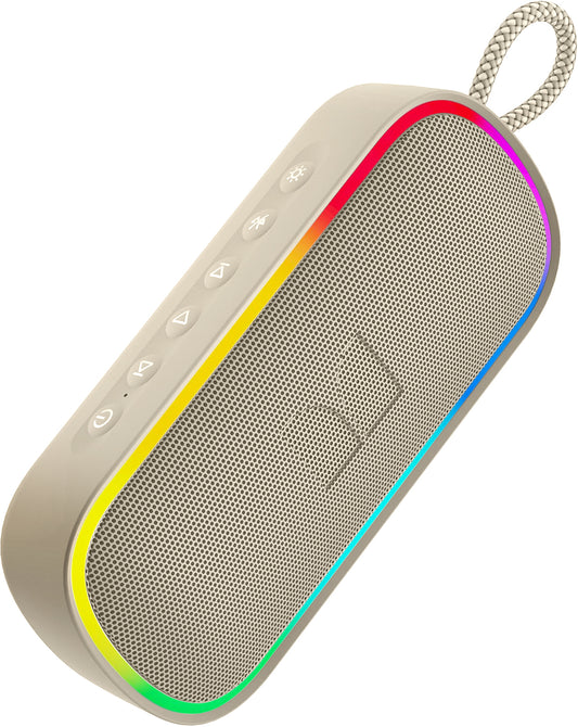 Prenosni Bluetooth zvočnik Monster S150 Plus, 40W, TWS, RGB, vodoodporen, svetlo kremne barve