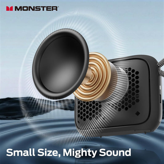 Prenosni Bluetooth zvočnik Monster S520, 5W, TWS, RGB, vodoodporen, črn