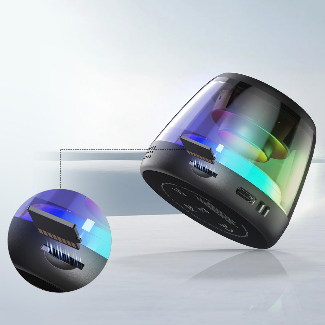 Prenosni Bluetooth zvočnik Monster Mag Flux, 5W, TWS, RGB, Črn