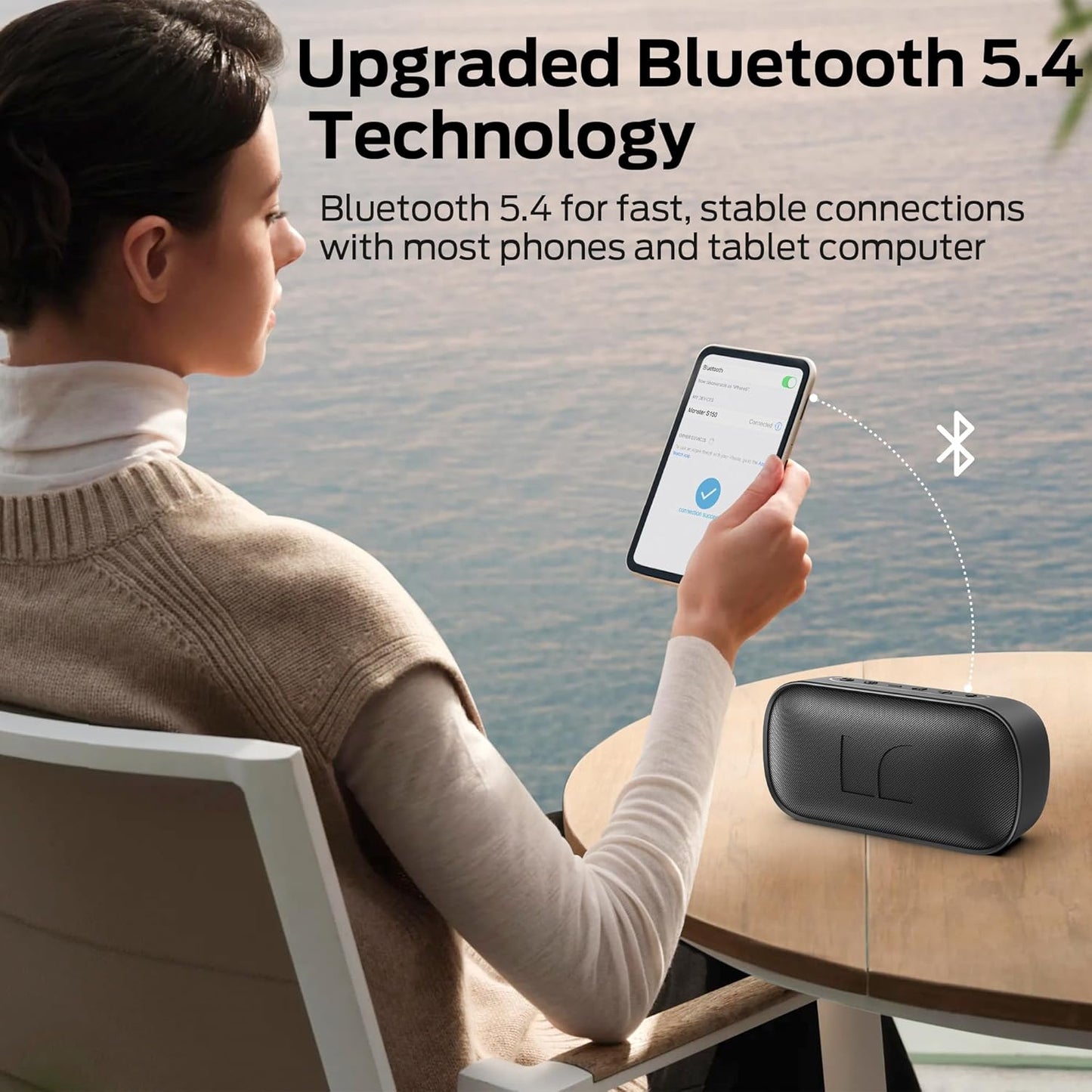 Prenosni Bluetooth zvočnik Monster S150, 14W, TWS, RGB, vodoodporen, črn