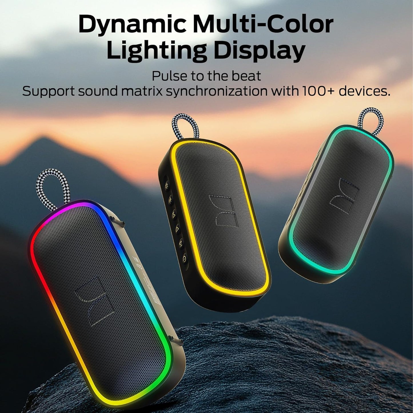 Prenosni Bluetooth zvočnik Monster S150 Plus, 40W, TWS, RGB, vodoodporen, črn