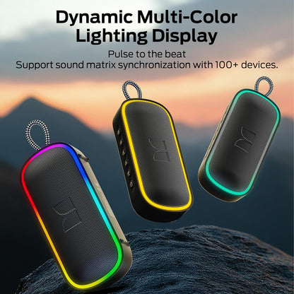 Prenosni Bluetooth zvočnik Monster S150 Plus, 40W, TWS, RGB, vodoodporen, črn