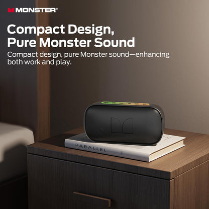 Prenosni Bluetooth zvočnik Monster S150, 14W, TWS, RGB, vodoodporen, črn
