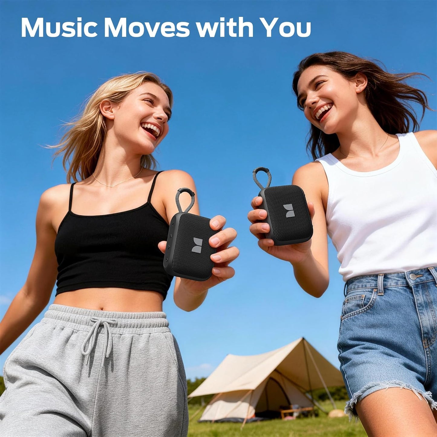 Prenosni Bluetooth zvočnik Monster S520, 5W, TWS, RGB, vodoodporen, črn