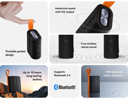 Prenosni Bluetooth zvočnik Xiaomi Sound Pocket, 5W, vodoodporen, črn QBH4269GL