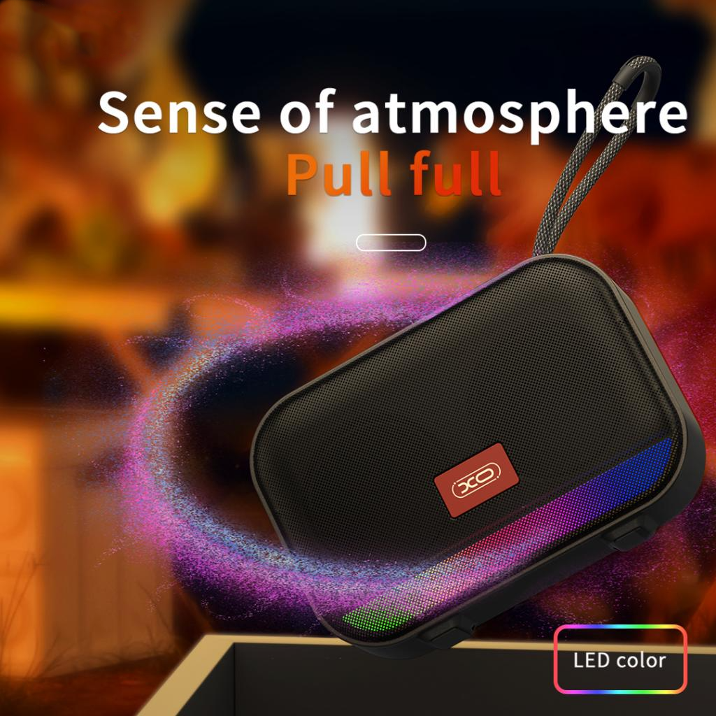 Prenosni Bluetooth zvočnik XO Design F66, 5W, RGB, črn