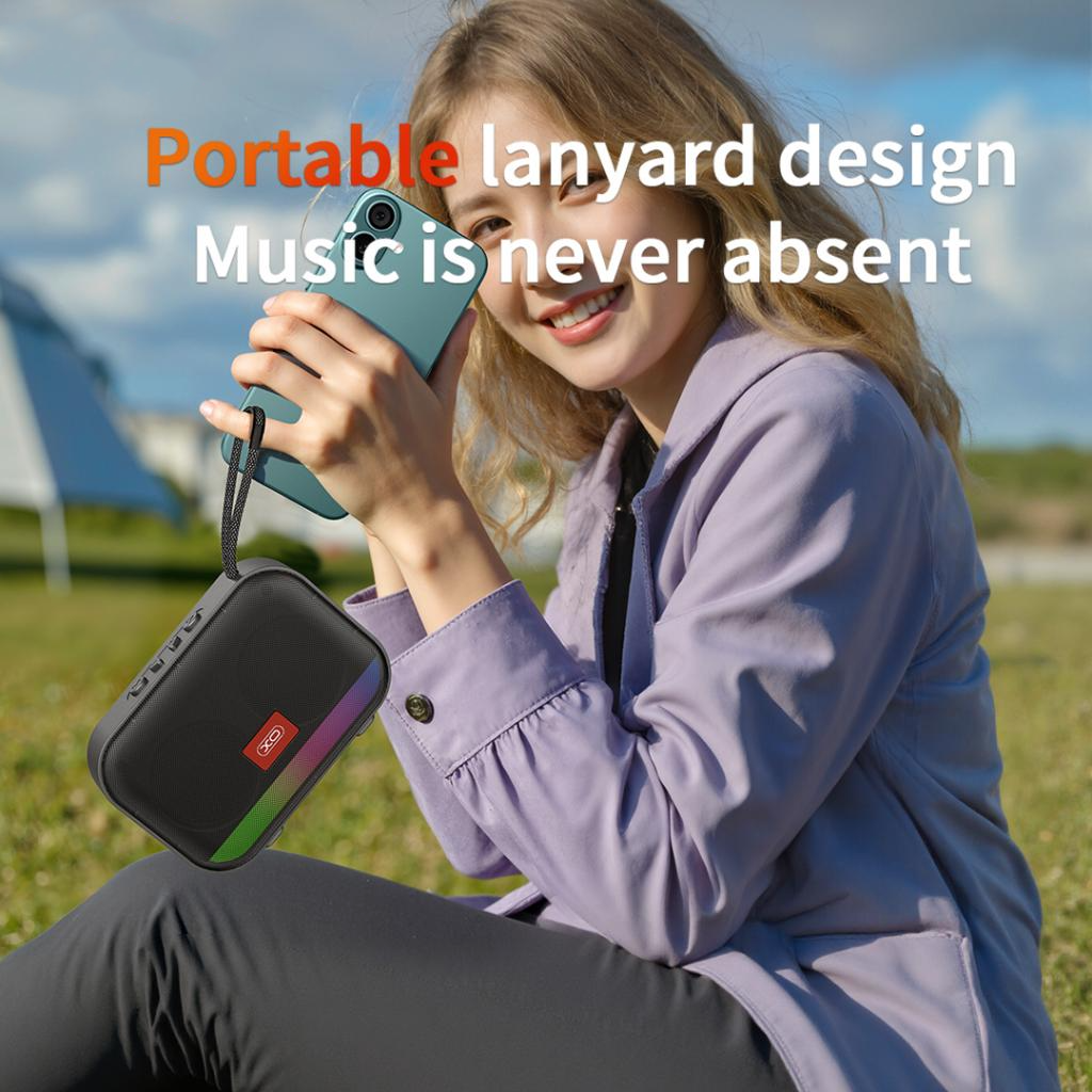 XO Design F66 Portable Bluetooth Speaker, 5W, RGB, Black