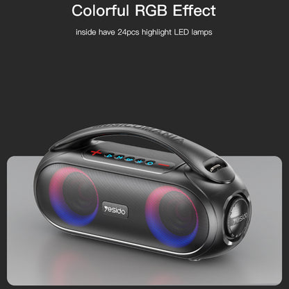 Prenosni Bluetooth zvočnik Yesido YSW19, 40W, RGB, vodoodporen, črn