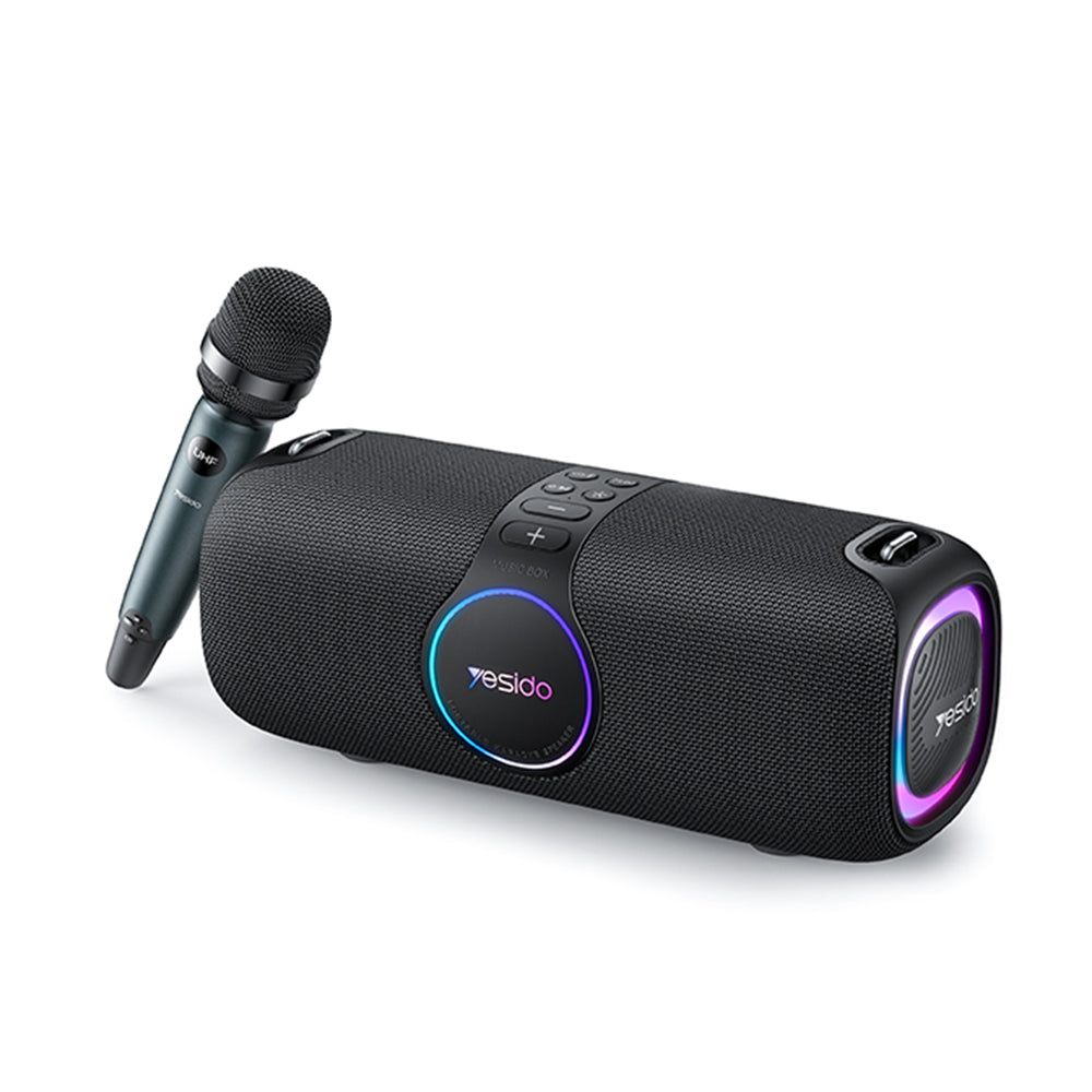 Bluetooth zvočnik Yesido YSW21 Karaoke, 120W, RGB, Vodoodporen, Črn
