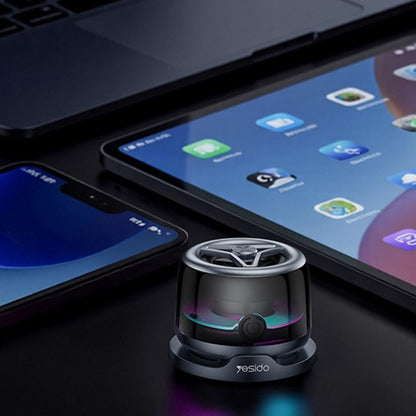 Prenosni Bluetooth zvočnik Yesido YSW32, 3W, RGB, črn