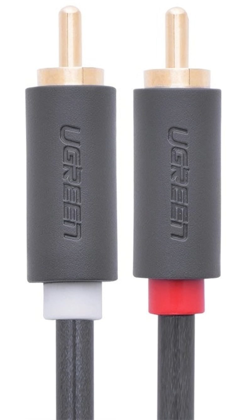 Audio kabel UGREEN AV104, 2 x RCA - 2 x RCA, 5m, črn