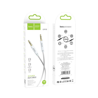 Zvočni kabel 3,5 mm - 3,5 mm HOCO UPA19, 1 m, srebrn 