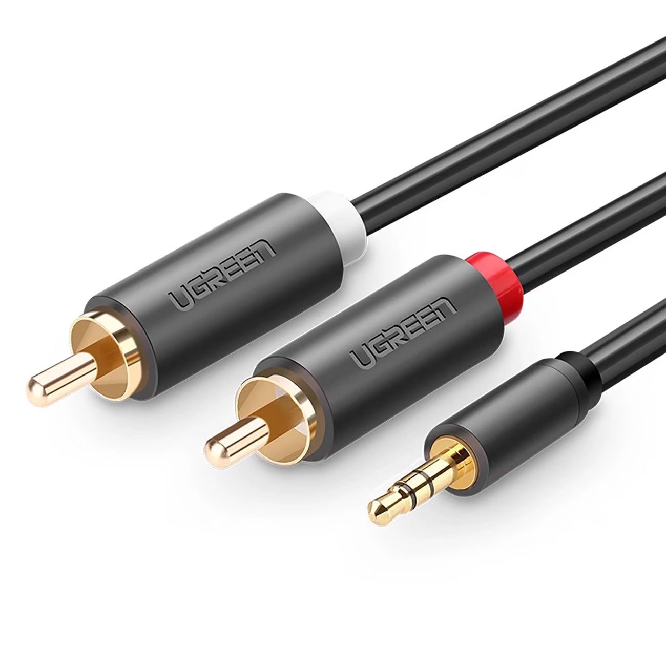 Audio kabel 3.5mm - 2 x RCA UGREEN AV102, 2m, črn