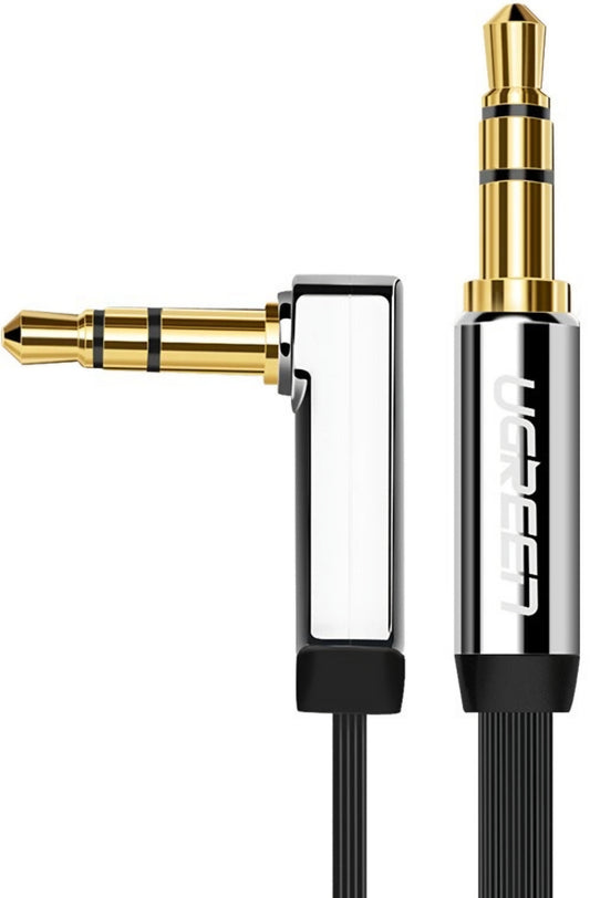 Audio kabel 3.5mm - 3.5mm UGREEN AV119 Angled, 2m, črn