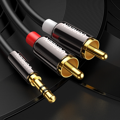 3.5mm Audio Cable - 2 x RCA UGREEN AV116, 1m, Black
