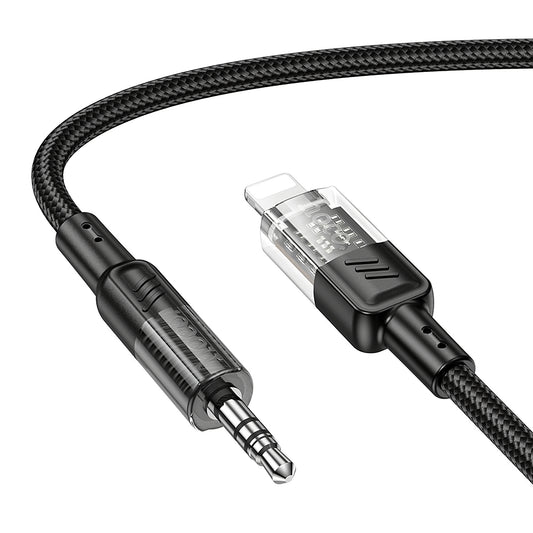Audio kabel Lightning - 3.5mm HOCO UPA27, 1.2m, črn