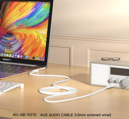 Audio Cable 3.5mm - 3.5mm XO Design NB-R272, 1m, White