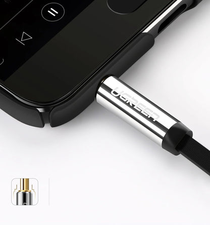 Audio kabel 3.5mm - 3.5mm UGREEN AV119 Angled, 1.5m, črn
