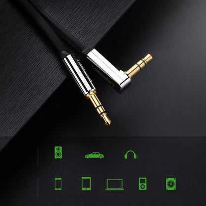 Audio kabel 3.5mm - 3.5mm UGREEN AV119 Angled, 5m, črn
