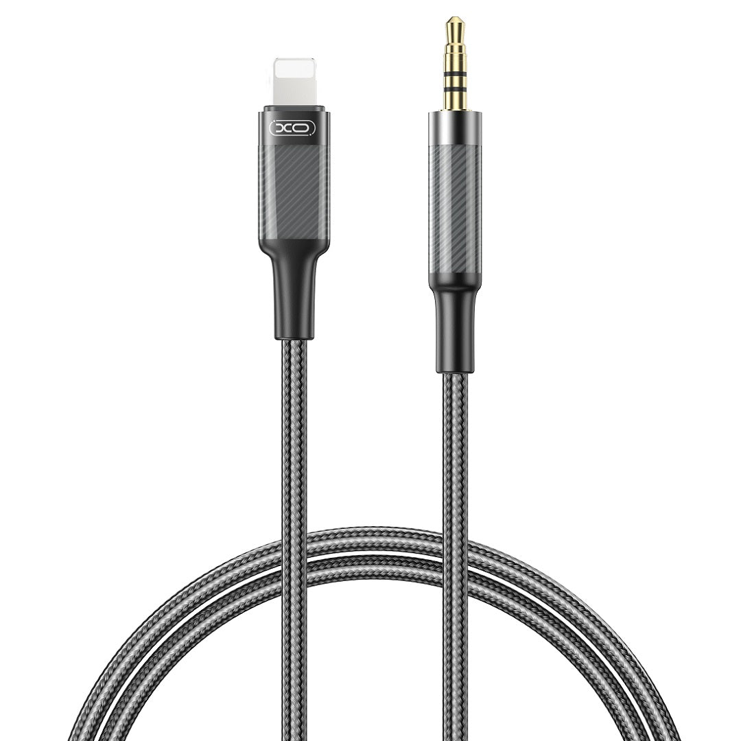 Audio kabel Lightning - 3.5mm XO Design NB-R279A, 1m, Črn