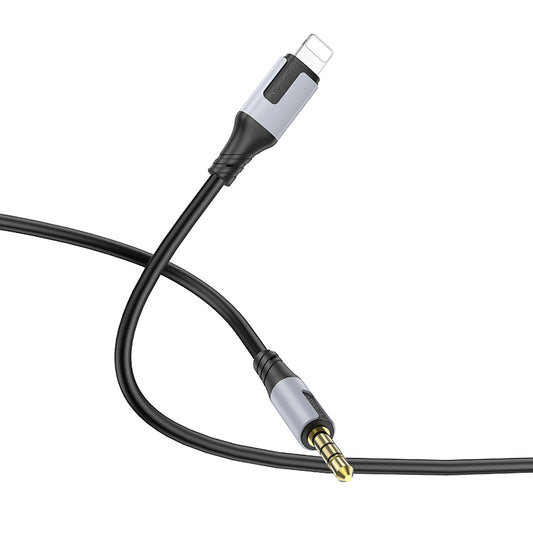 Audio kabel Lightning - 3.5mm Borofone BL19 Creator, 1m, črn