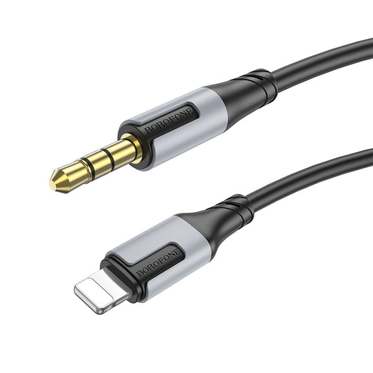 Audio kabel Lightning - 3.5mm Borofone BL19 Creator, 1m, črn