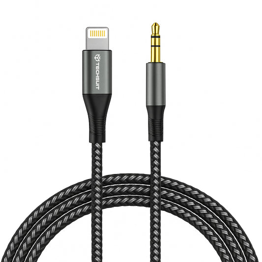 Audio kabel Lightning - 3.5mm Techsuit AC17 NexaSound, 1m, Siv
