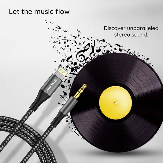 Audio kabel Lightning - 3.5mm Techsuit AC17 NexaSound, 1m, Siv