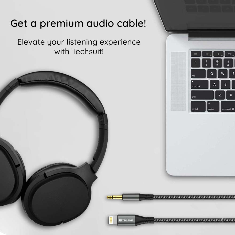 Audio kabel Lightning - 3.5mm Techsuit AC17 NexaSound, 1m, Siv